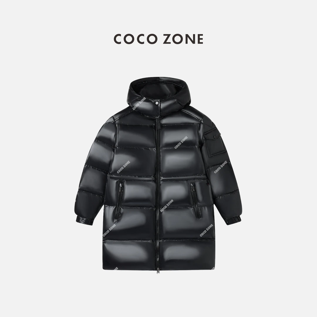 COCO ZONE 刘一一 “科鲁达的高定”高级感中长款羽绒服23C30588