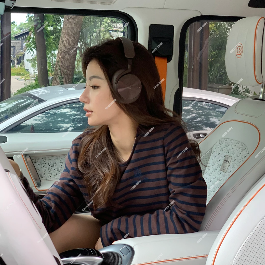 COCO ZONE 刘一一 100棉条纹长袖T恤休闲圆领上衣CC2C1560