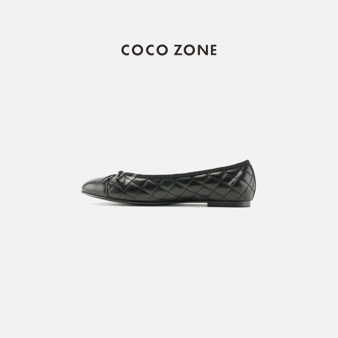 COCO ZONE 刘一一 时尚浅口平底单鞋气质通勤晚晚鞋 CC2C1707