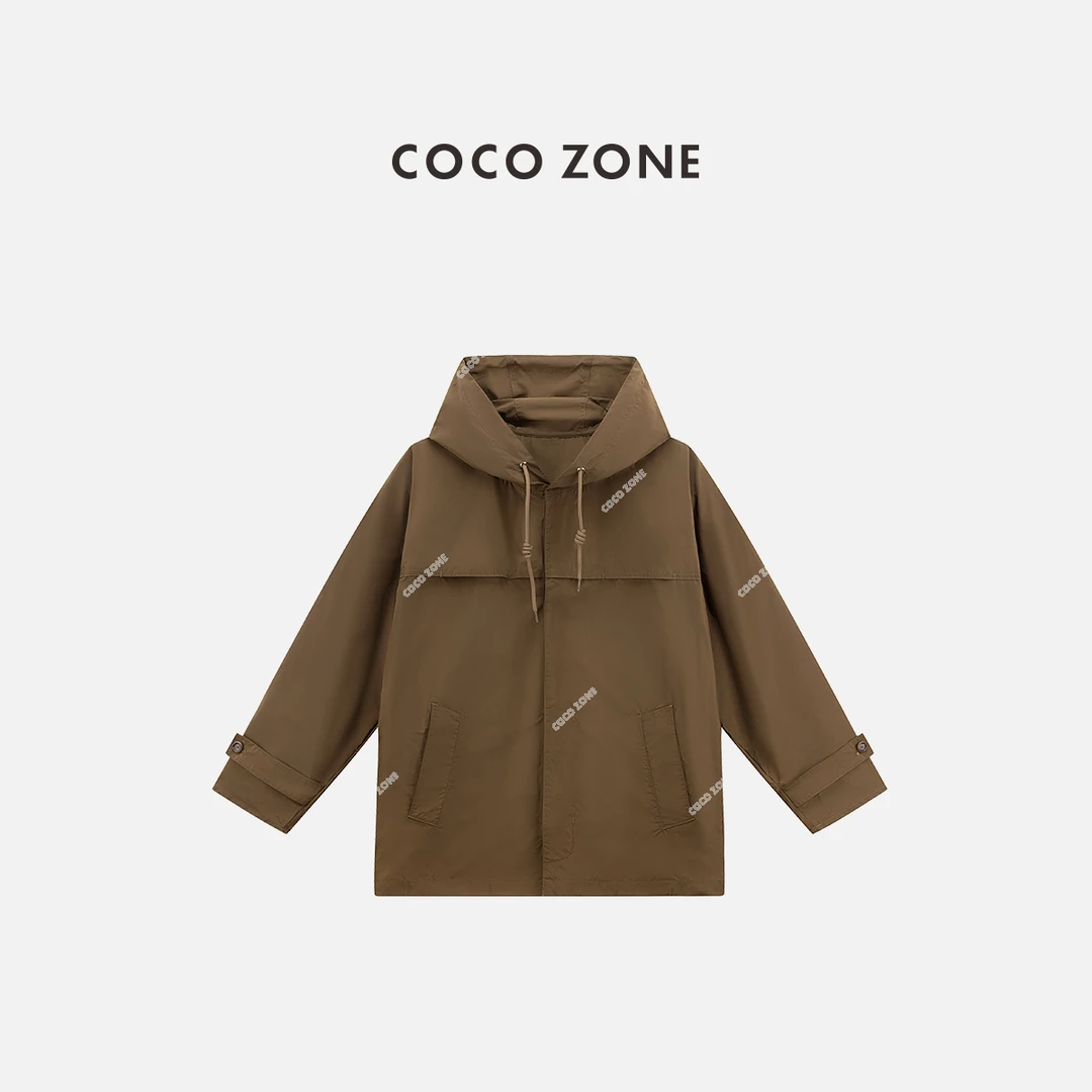 COCO ZONE 刘一一"咖啡户外"时尚简约连帽通勤休闲外套 CC1B1320