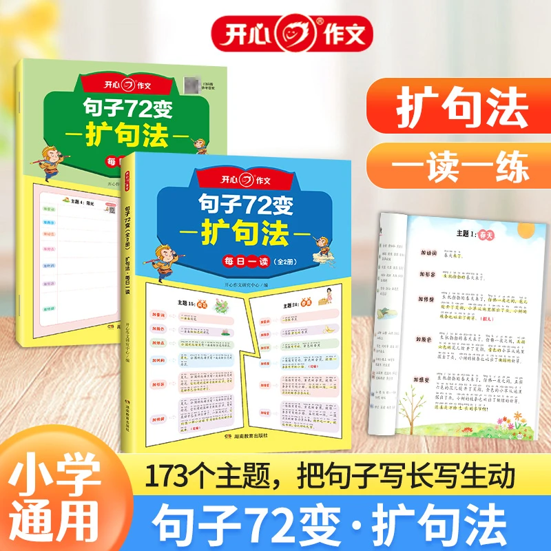 【句子72变】全套2册 每日一读一练一学就会扩句法小学1-6年级通用A