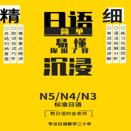 金老师标准日语0-N3/简单易学