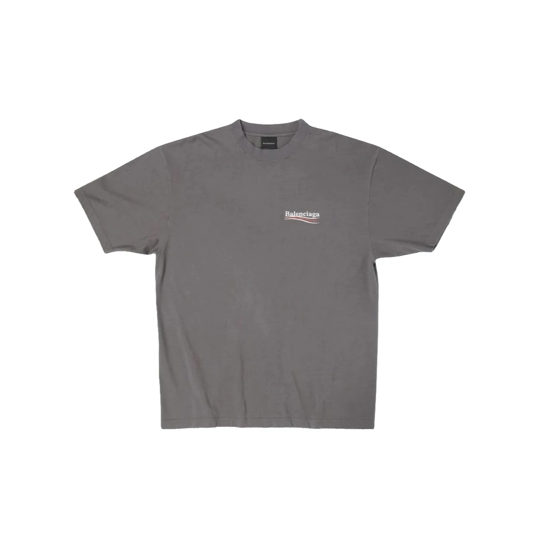 全新未使用 Balenciaga/巴黎世家 男士休闲时尚黑色圆领潮流可乐t