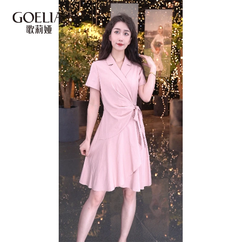 【福利款】歌莉娅 夏季新品  西装领短袖连衣裙  1C4R4K7D0