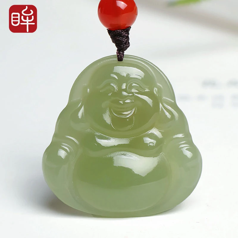 印象眸和田玉佛公吊坠浅青玉玉坠 多样性发货发一 附证书 NT礼物