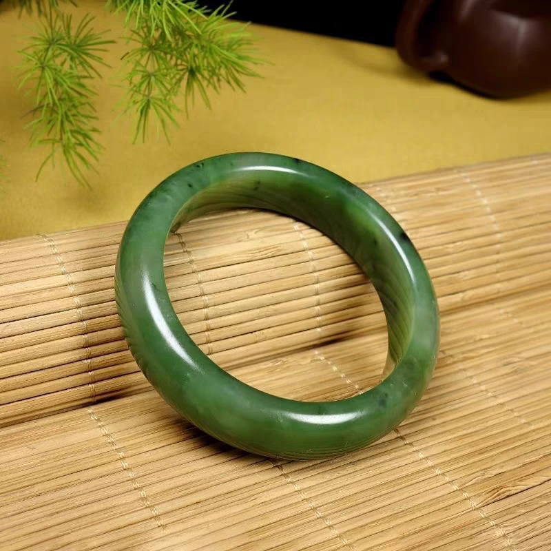 【十一臻选】和田玉碧玉手镯(实物与图片会有色差)简约百搭款 xw