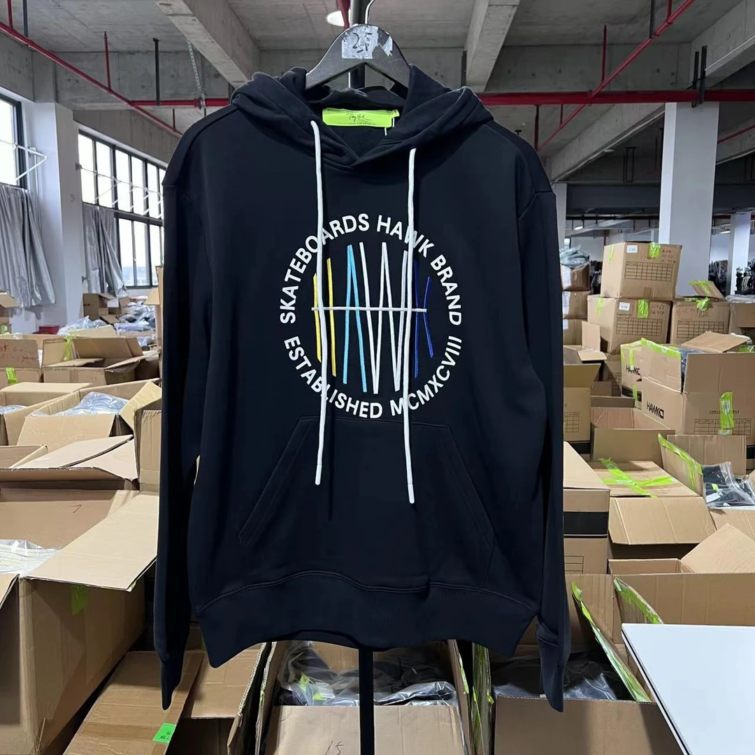 S-15 24秋季潮牌情侣款胸口彩色立体字母刺绣连帽长袖卫衣 06200