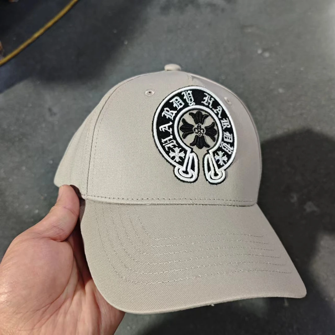 HH 潮牌情侣款重工刺绣弯檐鸭舌帽 HA136