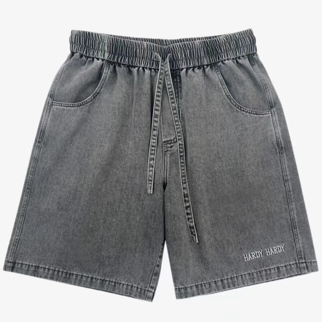 V-1  HH 潮牌中性夏季简约款牛仔短裤 KT245