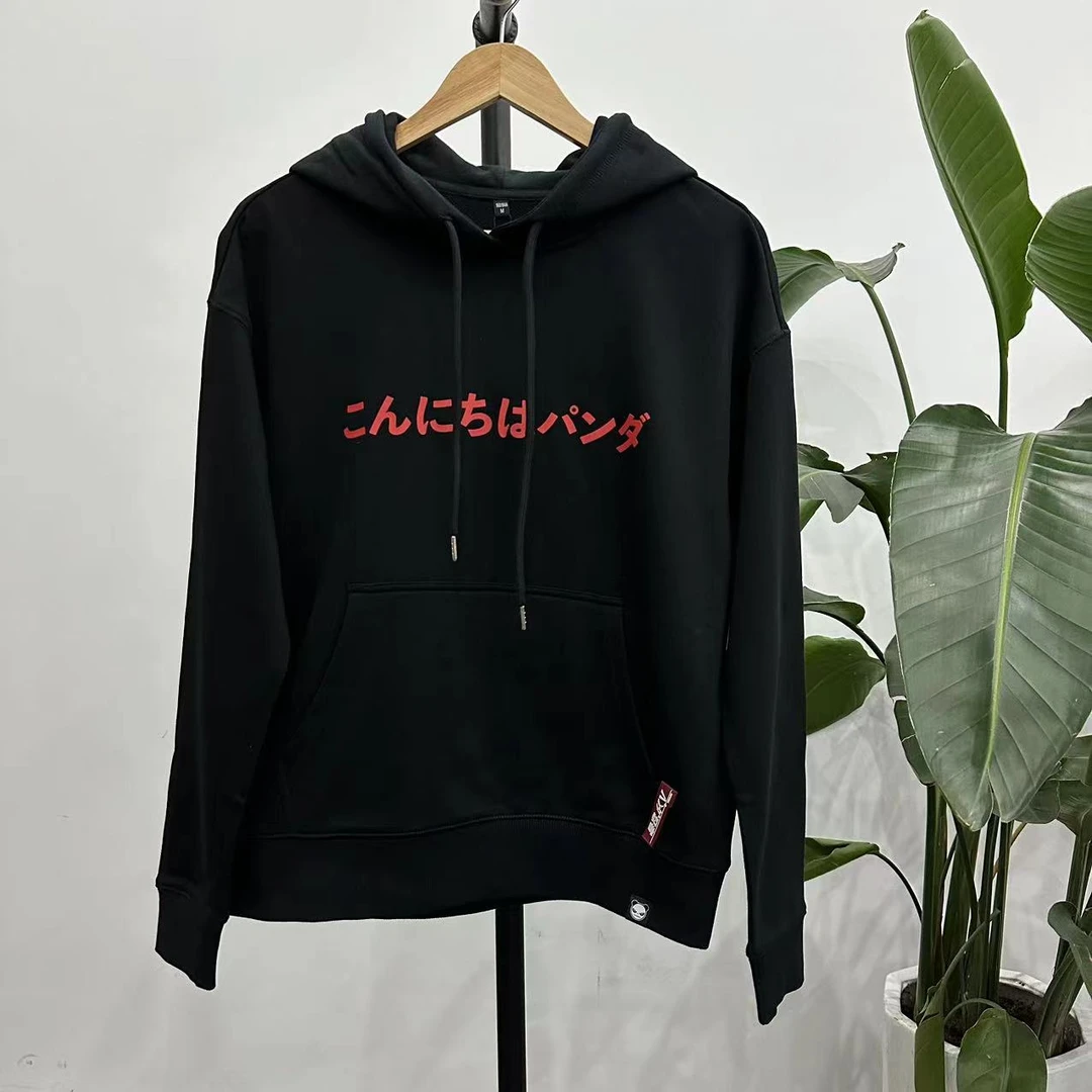 P-23 HIP潮牌秋季新款女图案印花字母连帽套头卫衣 22809