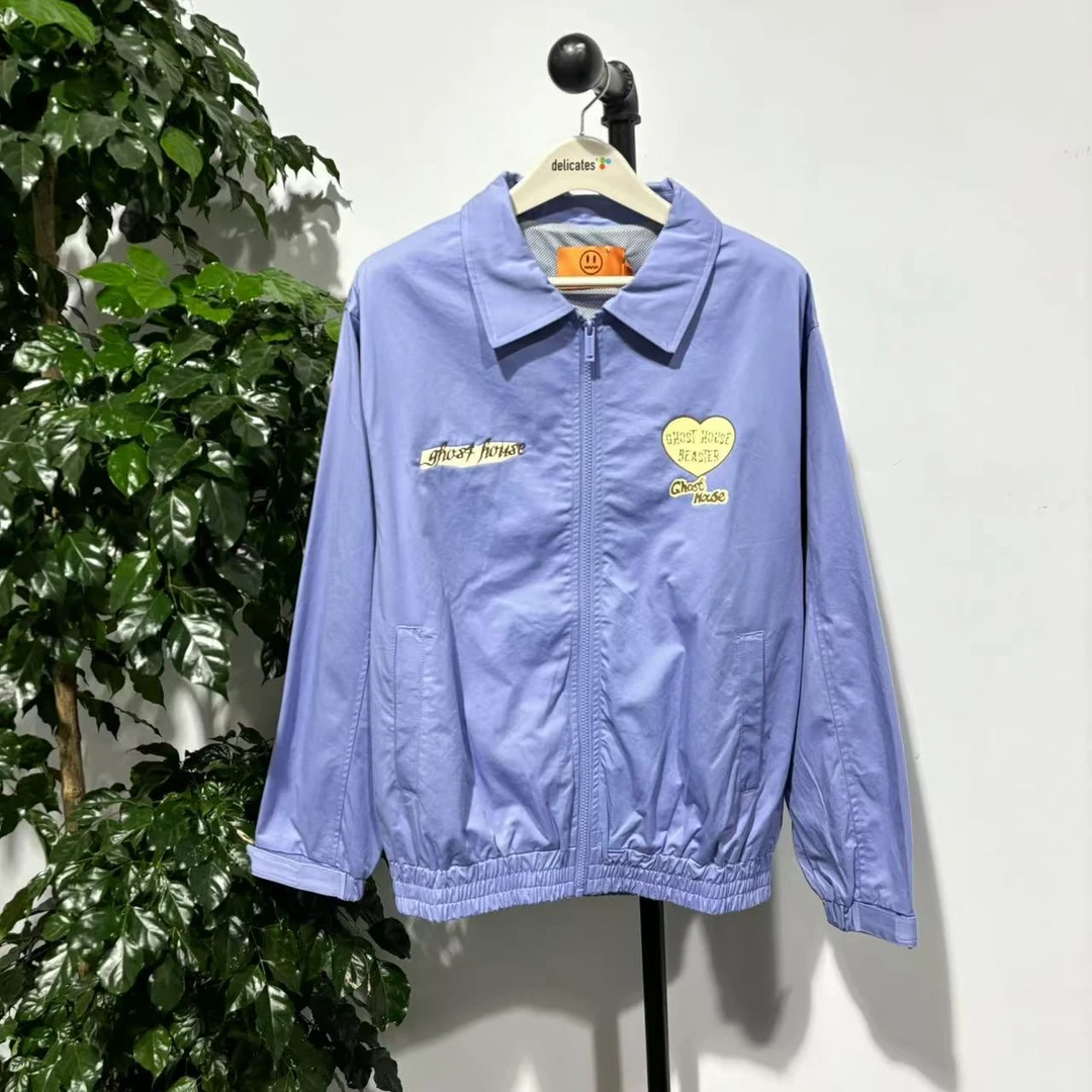 【鬼脸】M-6 24新款潮牌秋季男士翻领拉链夹克外套 1R015