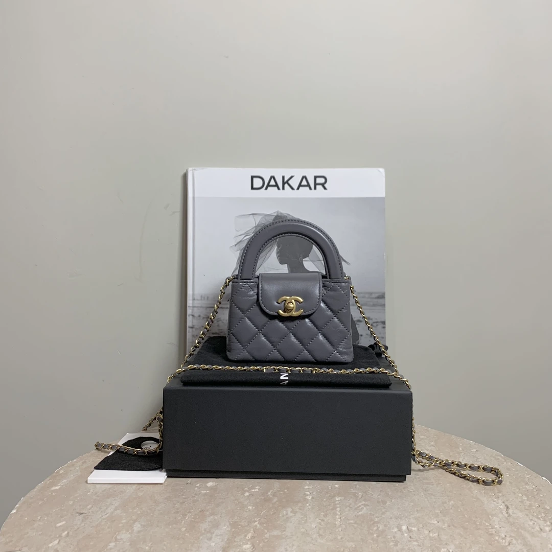 99新 Chanel/香奈儿 壹臻中古/灰色MINI Kelly/75908930