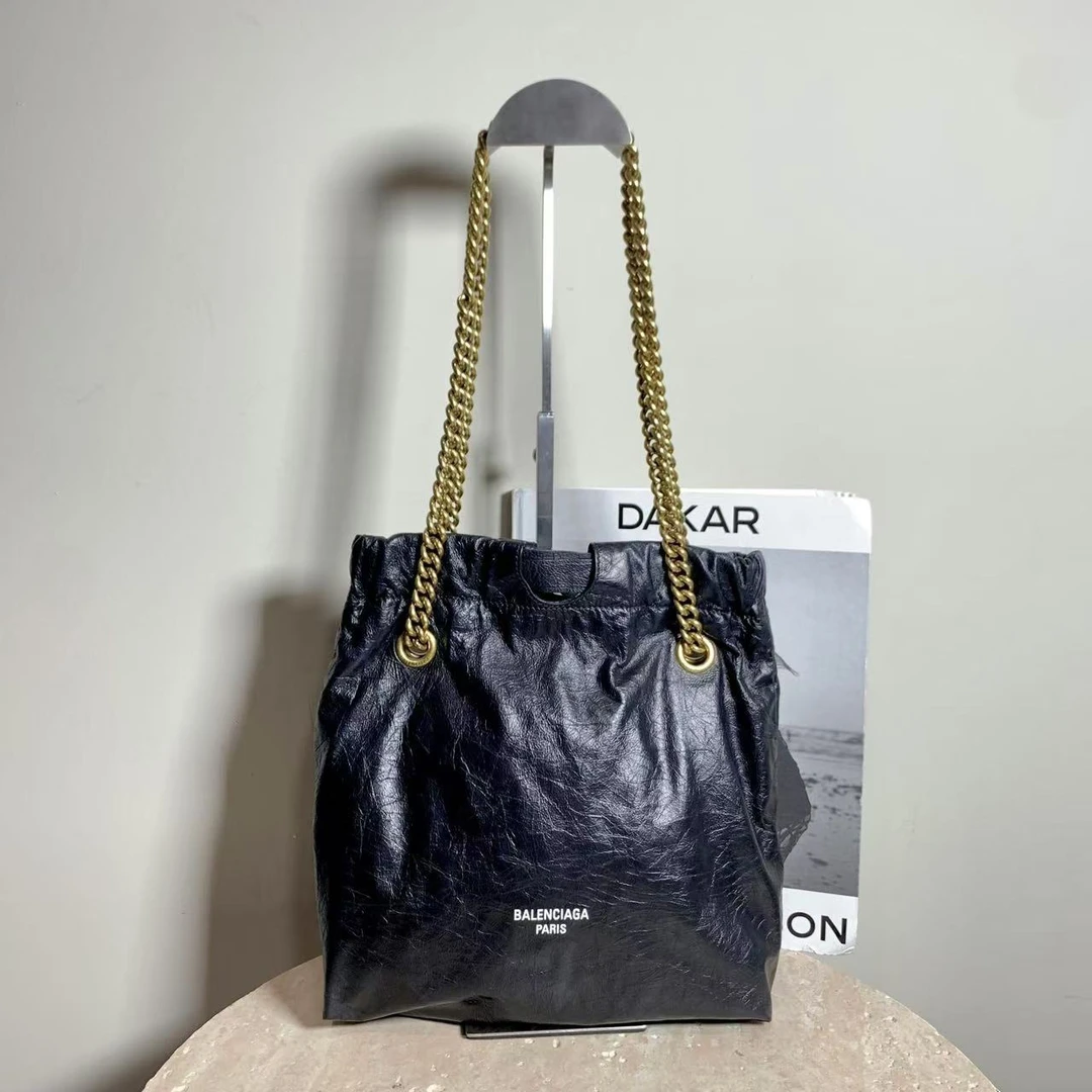 99新 Balenciaga/巴黎世家 壹臻/小号Crush黑金垃圾袋/16459219