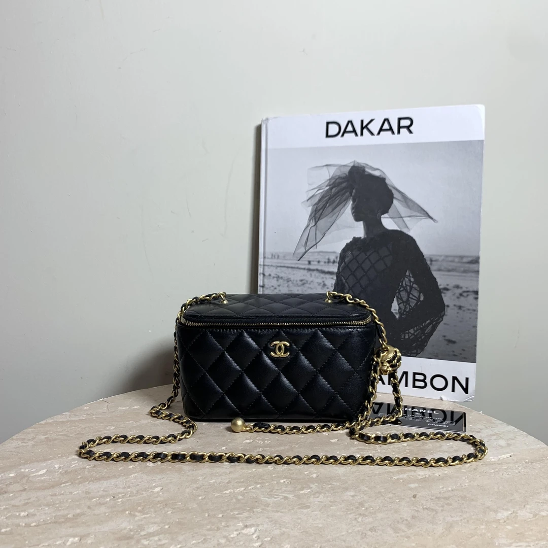 95新 Chanel/香奈儿 壹臻中古/黑金核桃金球长盒子 32开 73466267