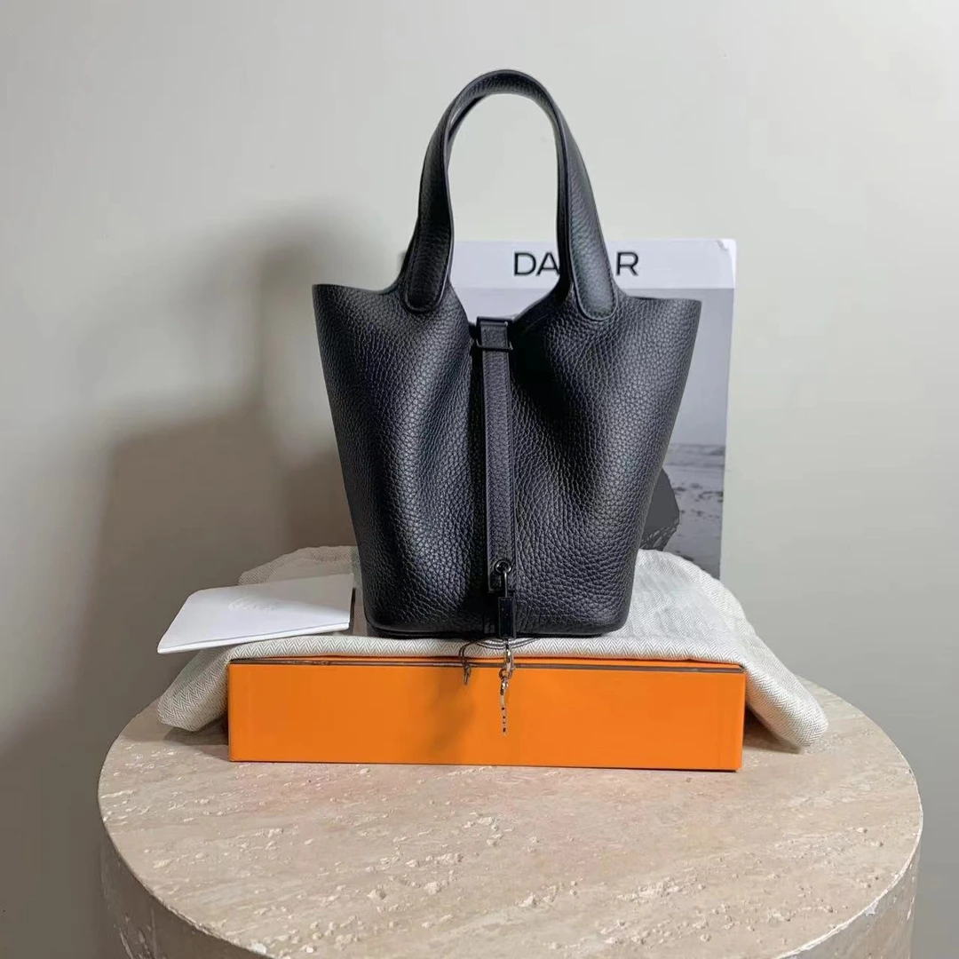99新 Hermes/爱马仕 壹臻/ soblack菜篮子18 U刻 tc皮 44018983