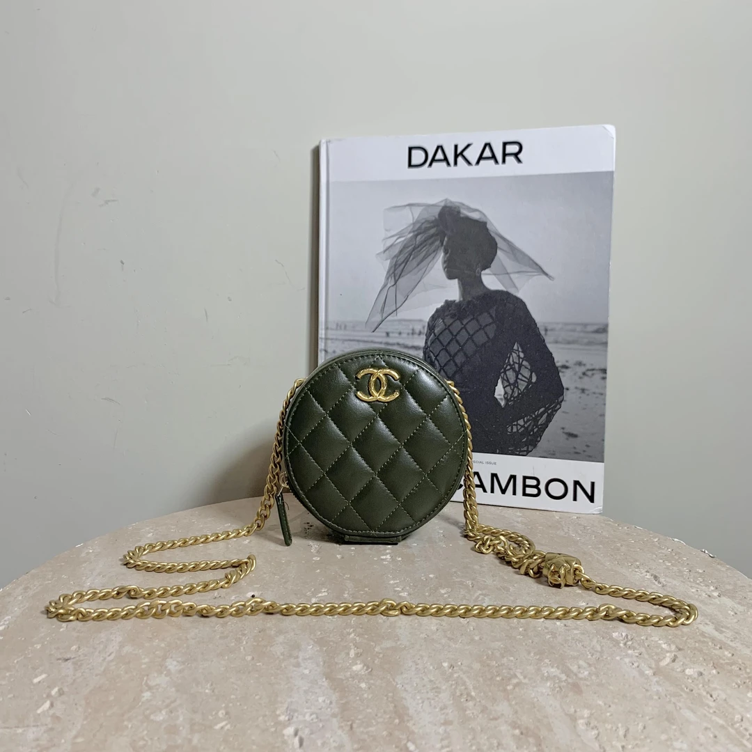 99新 Chanel/香奈儿 壹臻中古/22K橄榄绿金柱小圆饼 / 74481394