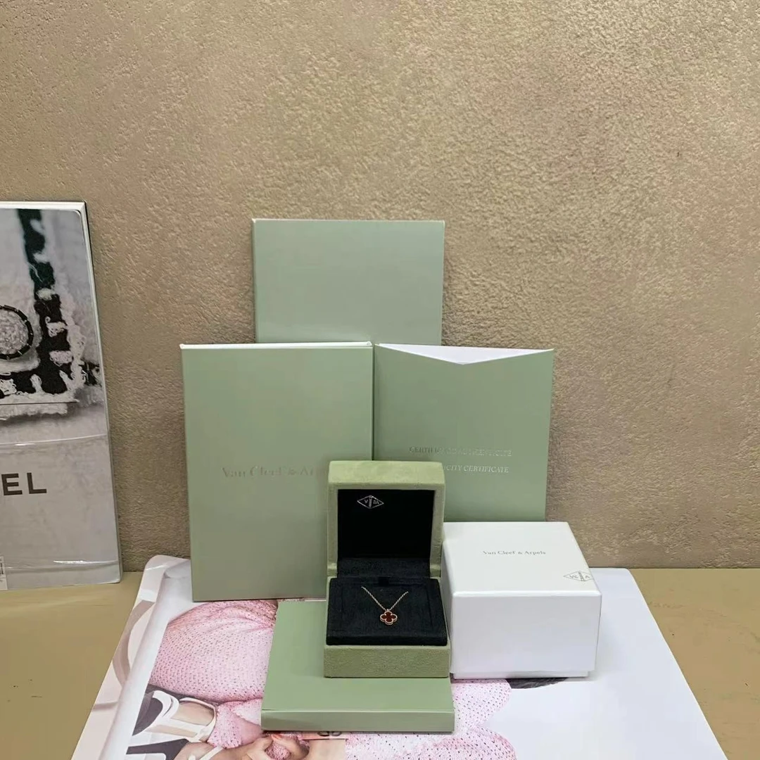 95新  壹臻中古/梵克雅宝红色四叶草项链mini/28516456