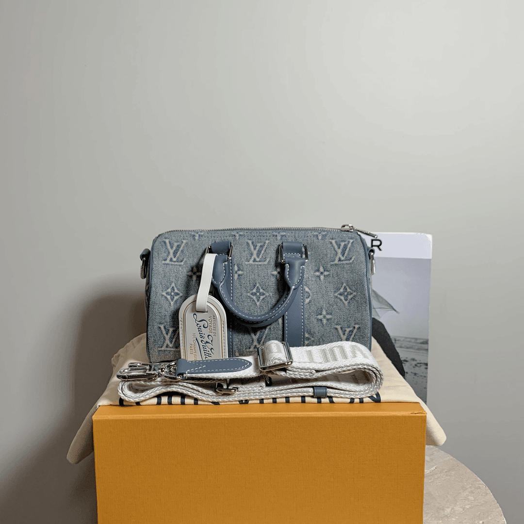 95新 LouisVuitton/路易威登 壹臻中古/牛仔keepall25 /12397312