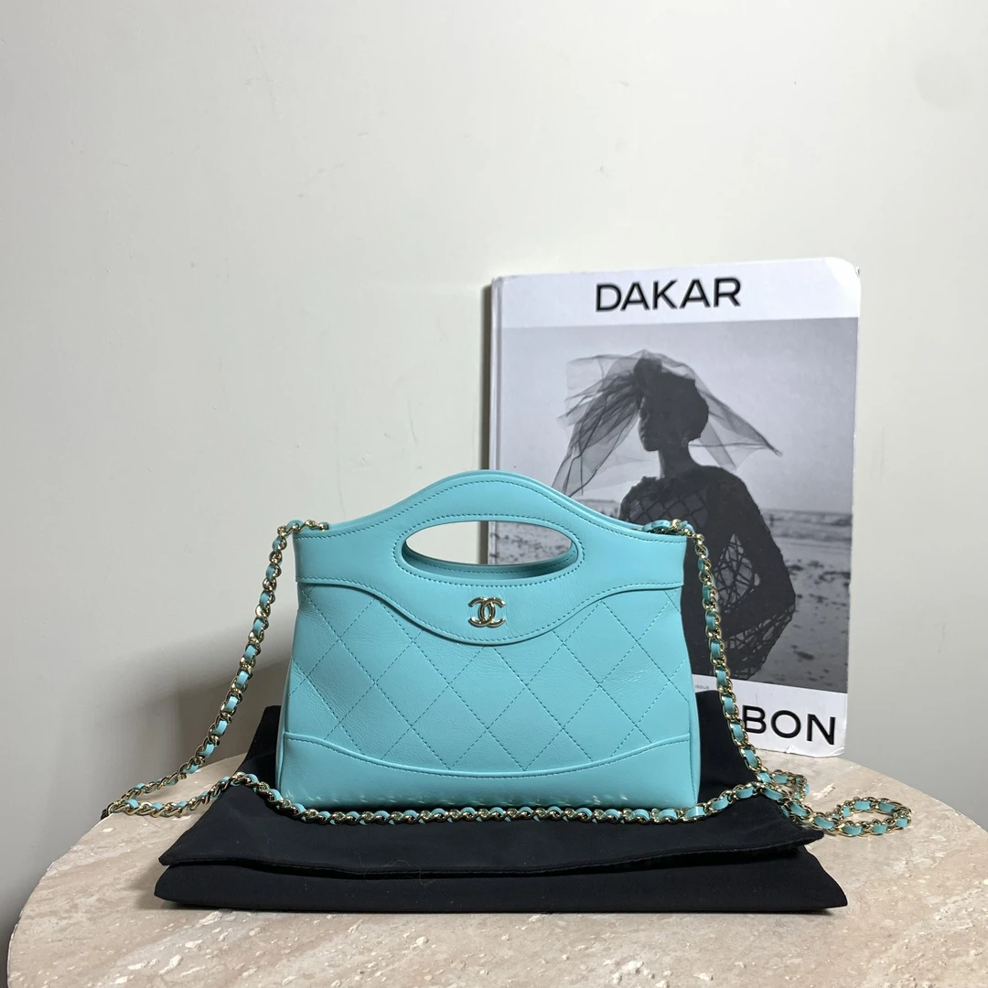 99新 Chanel/香奈儿 壹臻/23C蒂芙尼蓝31bag nano / 15800089