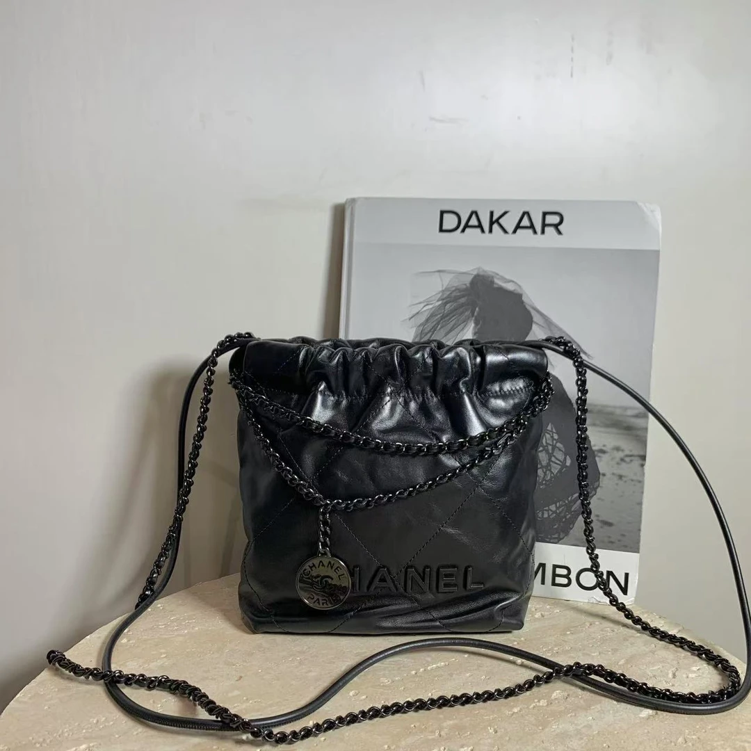 99新 Chanel/香奈儿 壹臻/24P so black mini垃圾袋/46571075