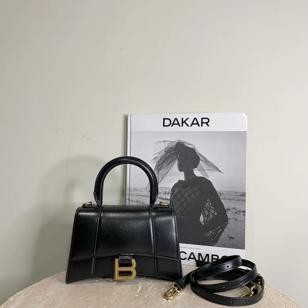 95新 Balenciaga/巴黎世家 壹臻中古/黑金沙漏XS手提包/98222733