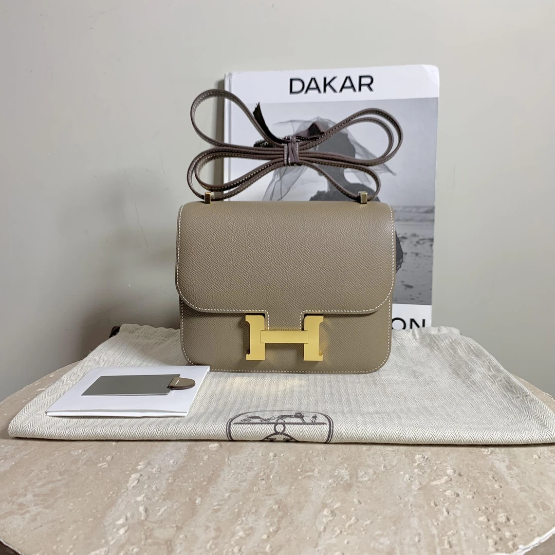 全新未使用 Hermes/爱马仕 壹臻/B刻 大象灰金扣康康19/24052489