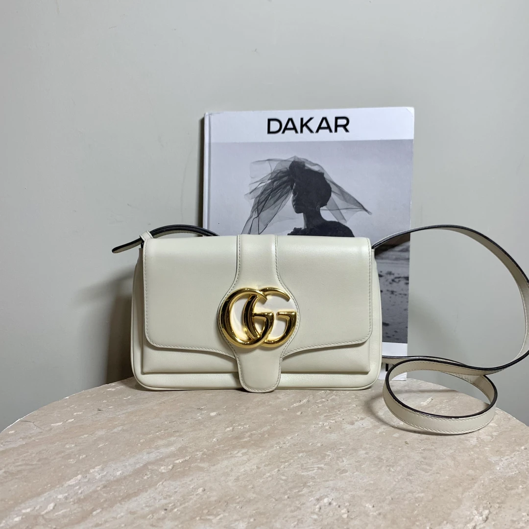 95新 GUCCI/古驰 壹臻中古/白金arli斜挎包 40002882
