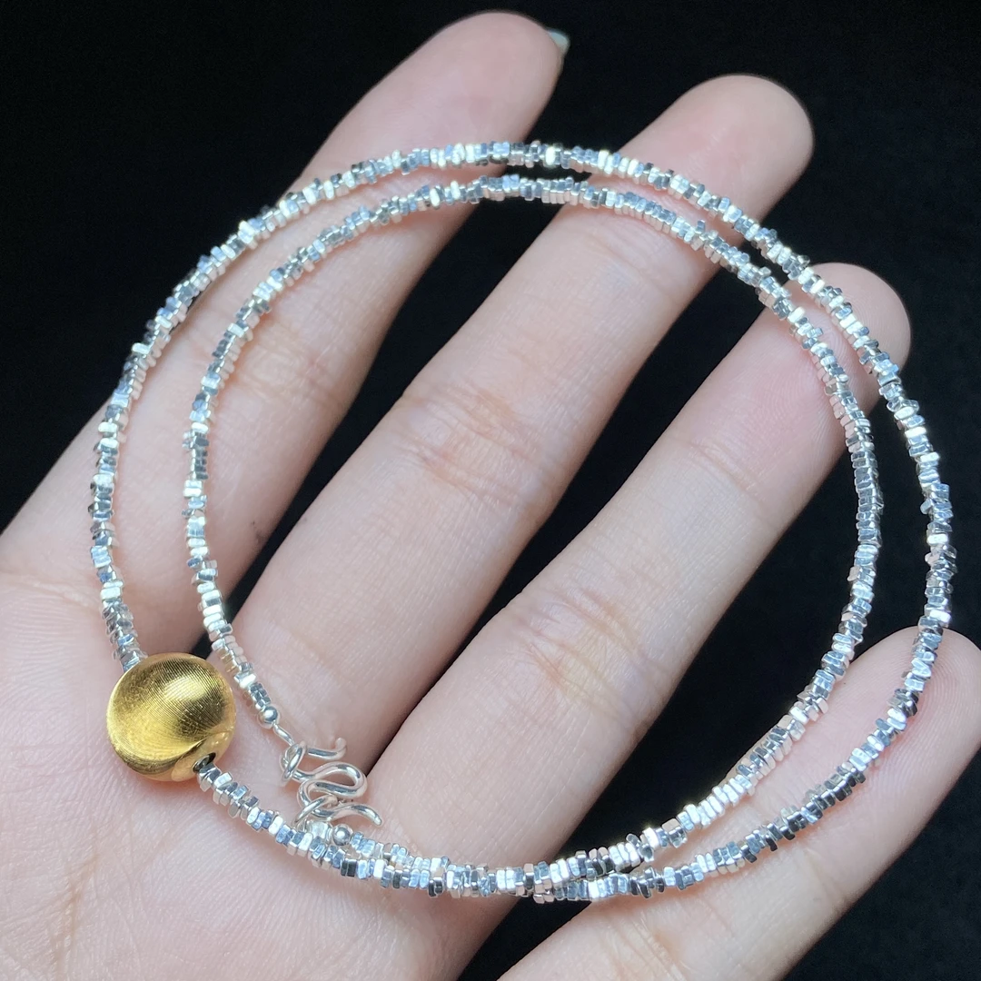 足银银制品 【小北爆品1】足银项链8H34X113