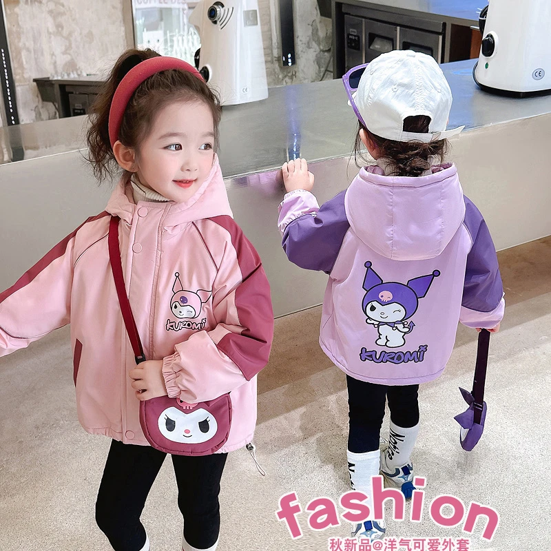 女童冬款加绒加厚外套棉服棉袄儿童春秋洋气休闲宝宝连帽女宝韩版