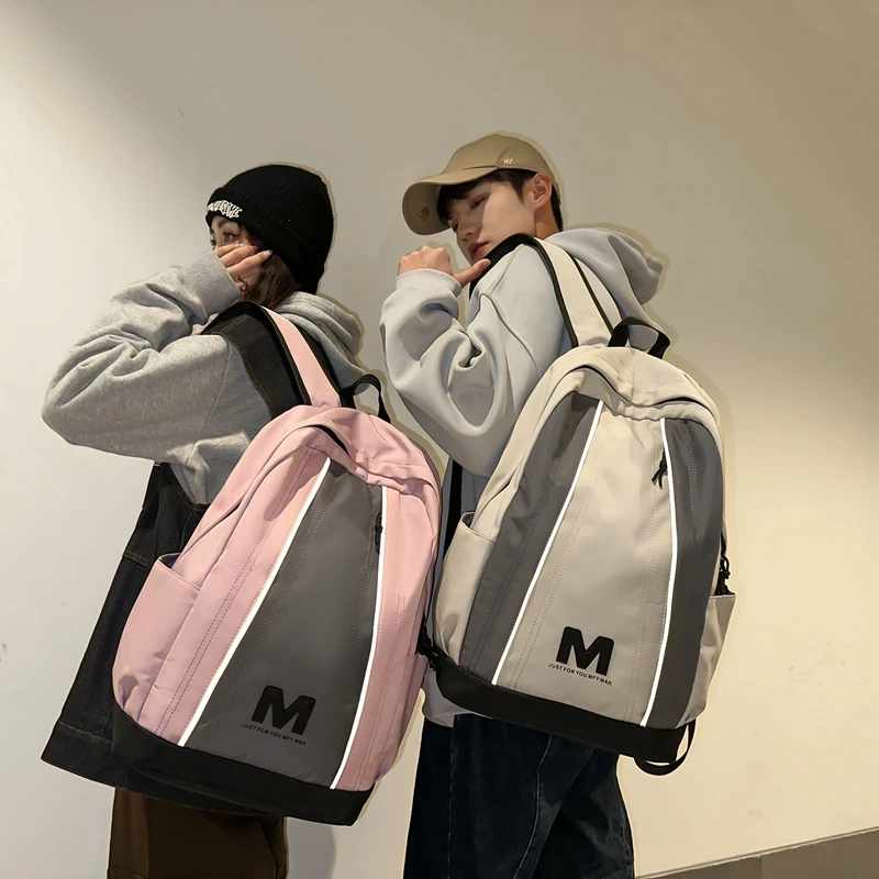 YAYI大容量轻便反光简约男女休闲运动双肩包初高中大学生书包6089