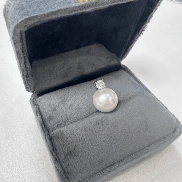 淡水珍珠吊坠 冷光白11-12mm百搭经典时尚