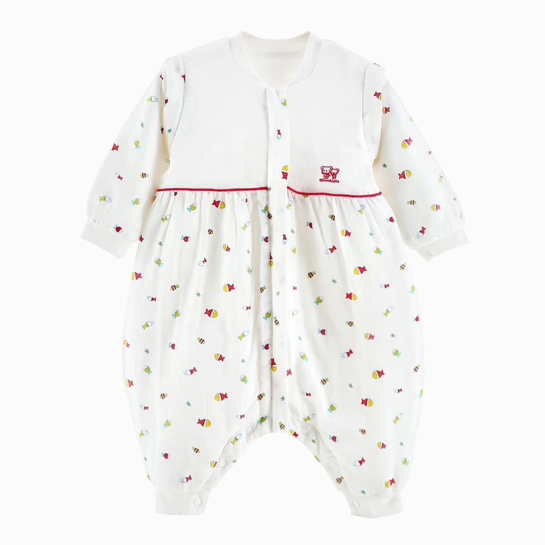 瑕疵款瑕疵瑕疵介意不要拍纱布薄夹棉分腿睡袋-小鱼款面料瑕疵