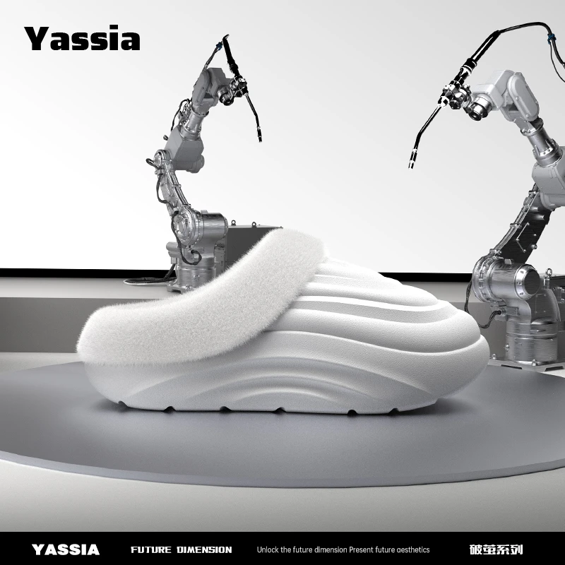 亚束秋冬季破茧棉拖鞋男高颜值居家防滑保暖防水情侣棉拖外穿包头