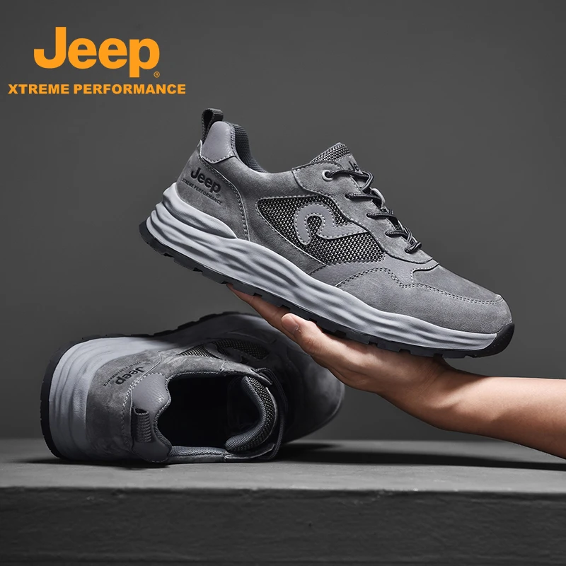 JEEP/吉普男士时尚运动慢跑鞋户外防滑耐磨徒步登山鞋软底旅游鞋