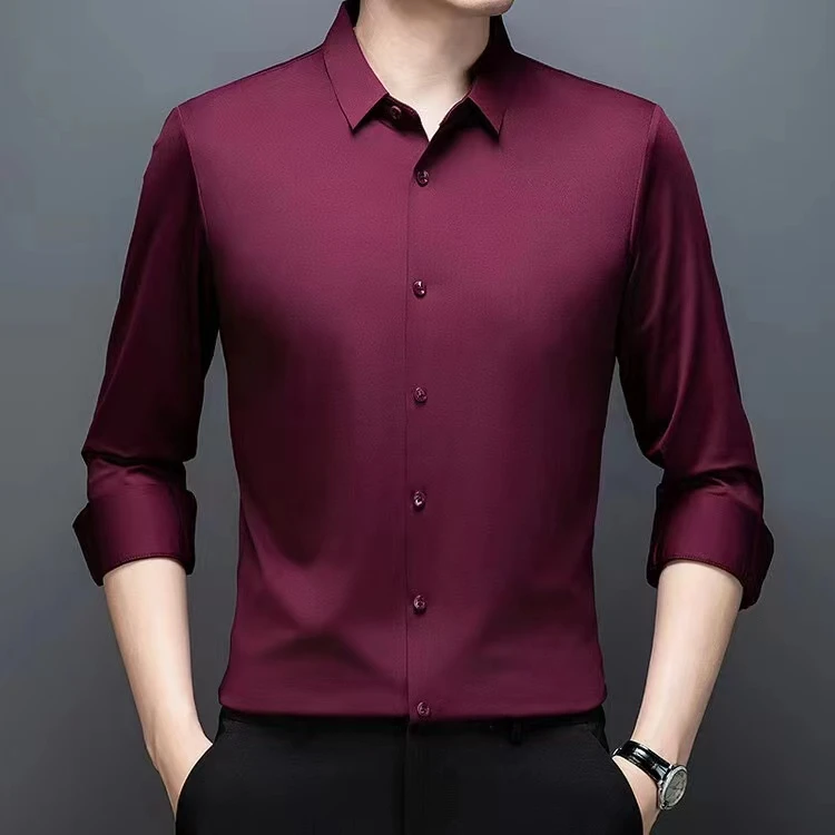 【单面纯色】薄款男士衬衫优质面料适合各种场合衬衣长袖休闲