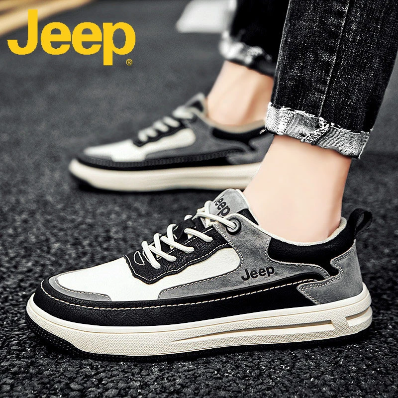 jeep吉普男鞋春季2025年新款百搭板鞋男士增高运动休闲鞋子男潮鞋