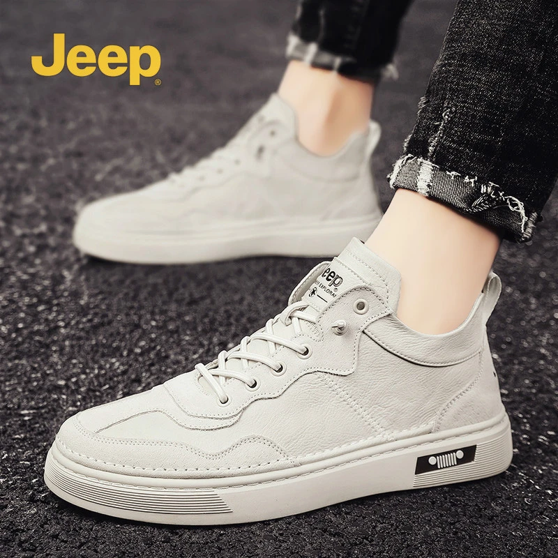 jeep吉普高帮板鞋子男款秋季2025新款潮鞋时尚百搭休闲马丁靴男士