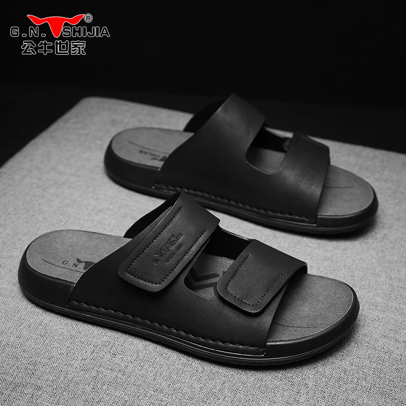 公牛世家男鞋夏季新款透气户外休闲拖鞋男士软底时尚涉水溯溪凉鞋