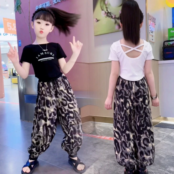 女童2024夏季新款韩版时尚网红薄款百搭洋气T恤