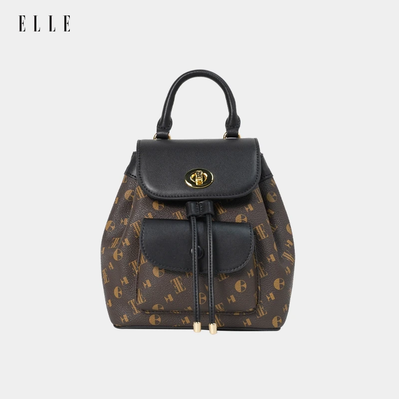 ELLE2024新款包包辣妹双肩包大容量简约减龄可爱夏日热能46352