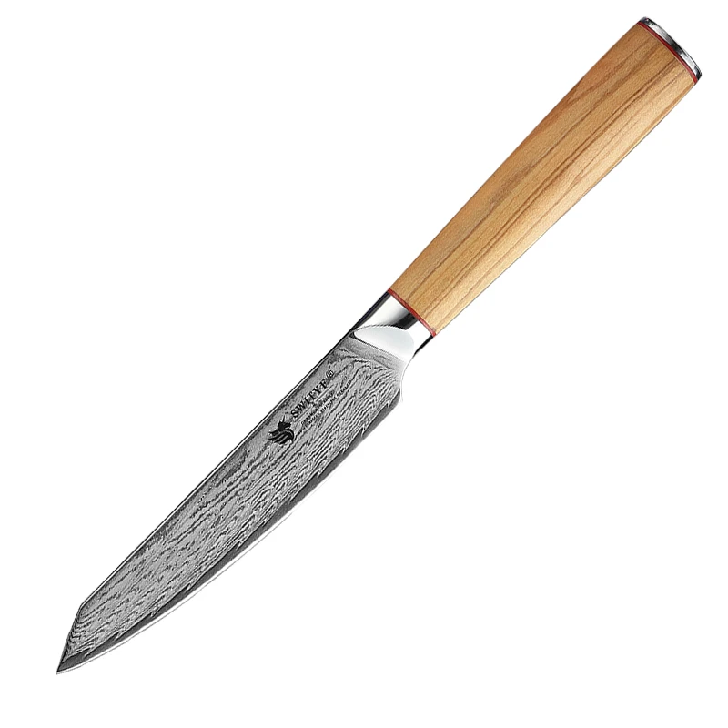 SWITYF【枫清万用刀】73层大马士革AUS-10钢芯橄榄木手柄切肉切菜