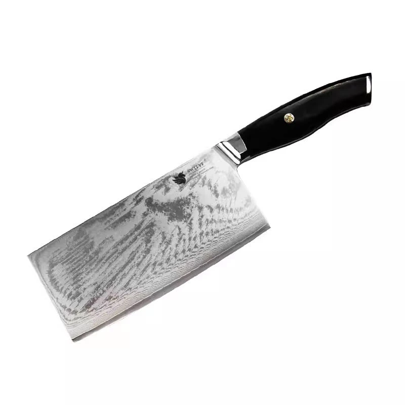 SWITYF【魔星中式菜刀】67层大马士革AUS-10钢芯 G10手柄厨房切片刀