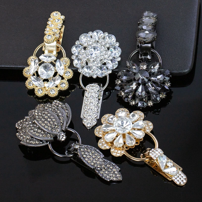 貂皮大衣领扣水钻鸭嘴皮草金属对扣服装纽扣扣子衣服挂钩装饰配件