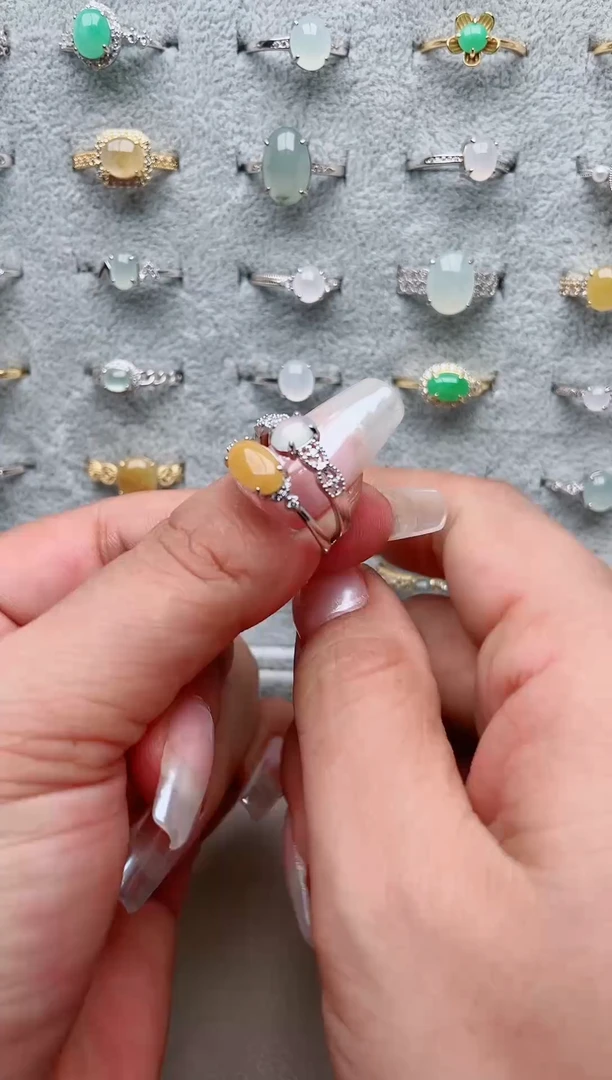 【闪购商品】翡翠戒指银S925镶嵌22222---47