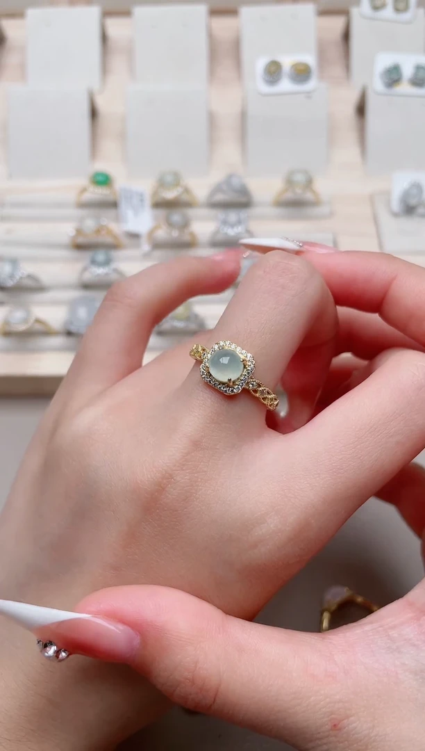 【闪购商品】翡翠戒指银S925镶嵌11111--79