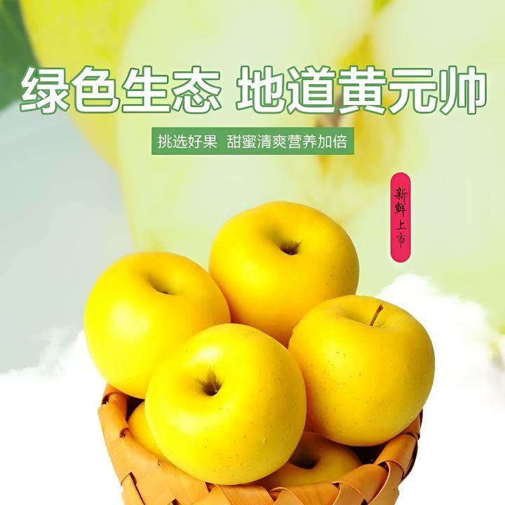 顺丰包邮甘肃特产头茬新鲜黄元帅奶油苹果高山种植现摘现发原生态