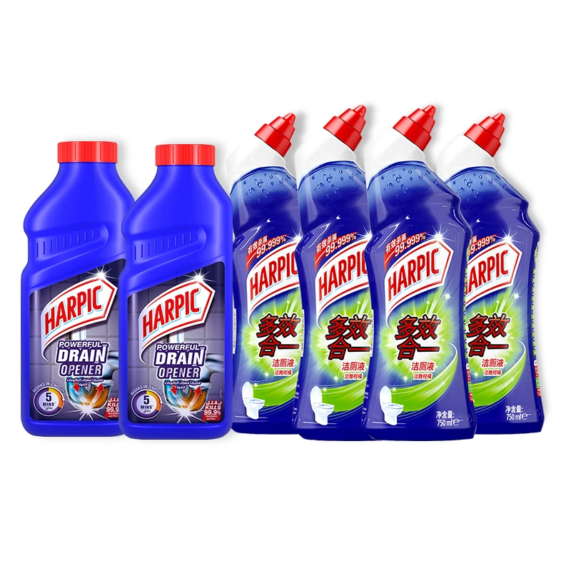 【家庭组合装】HARPIC亮湃洁厕灵清香型除垢淡雅持久去污深层清洗