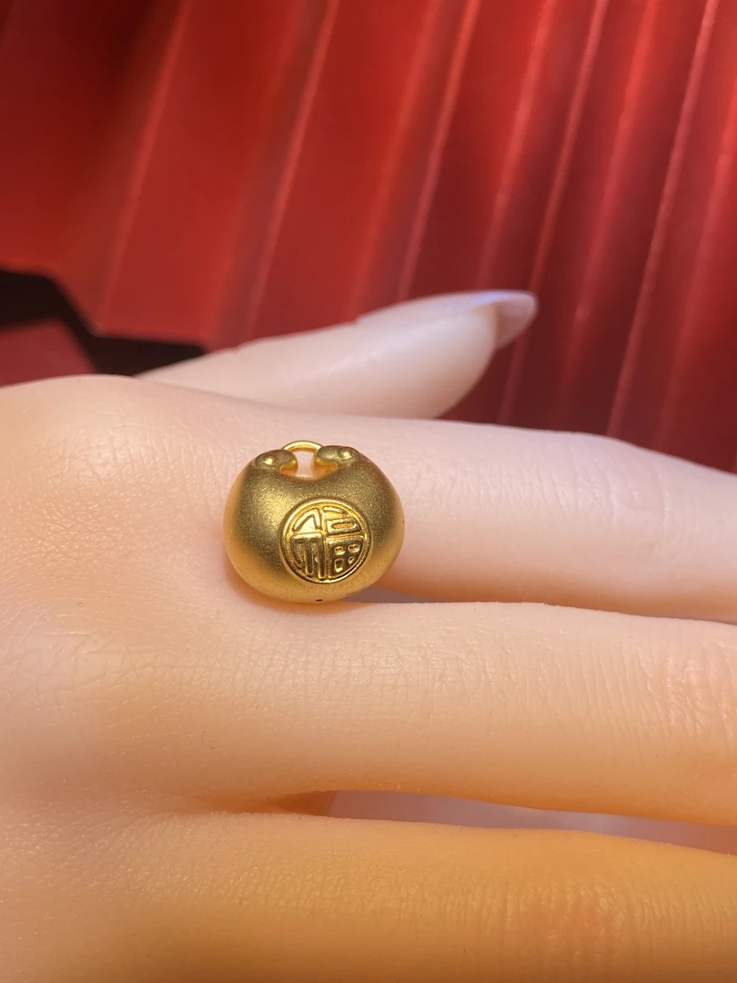 大胖福 素(总重约0.88g)轻奢时尚精品饰品