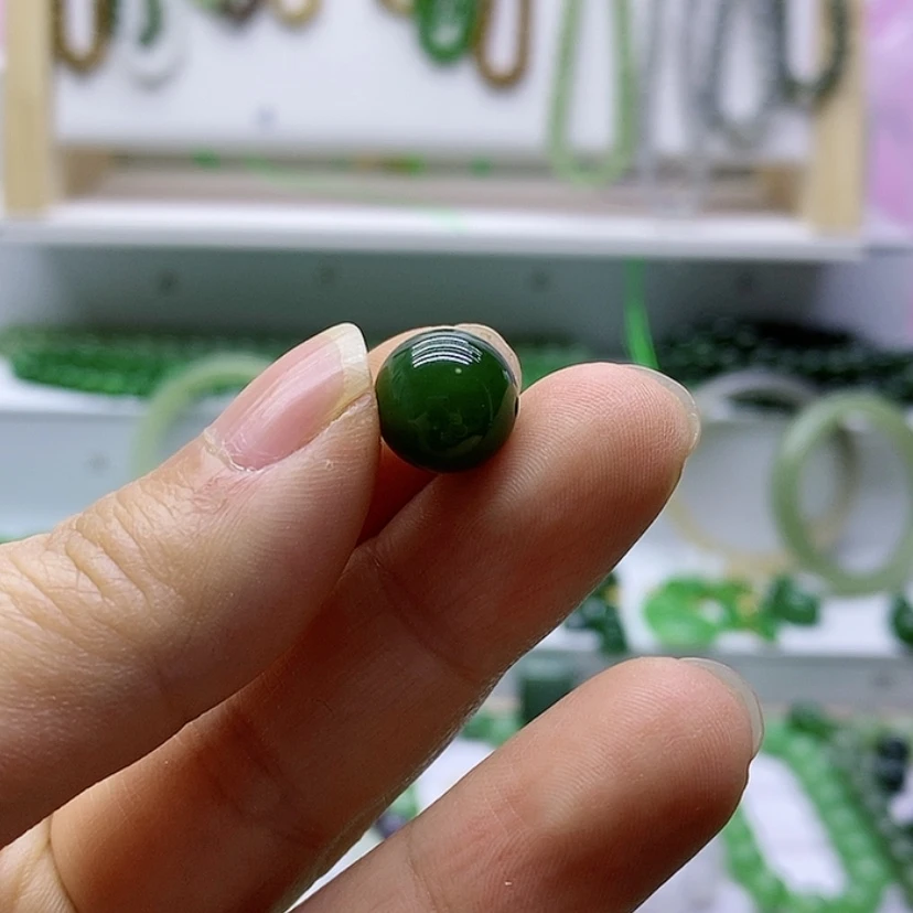 【闪购商品】和田玉(碧玉)珠子未镶嵌
