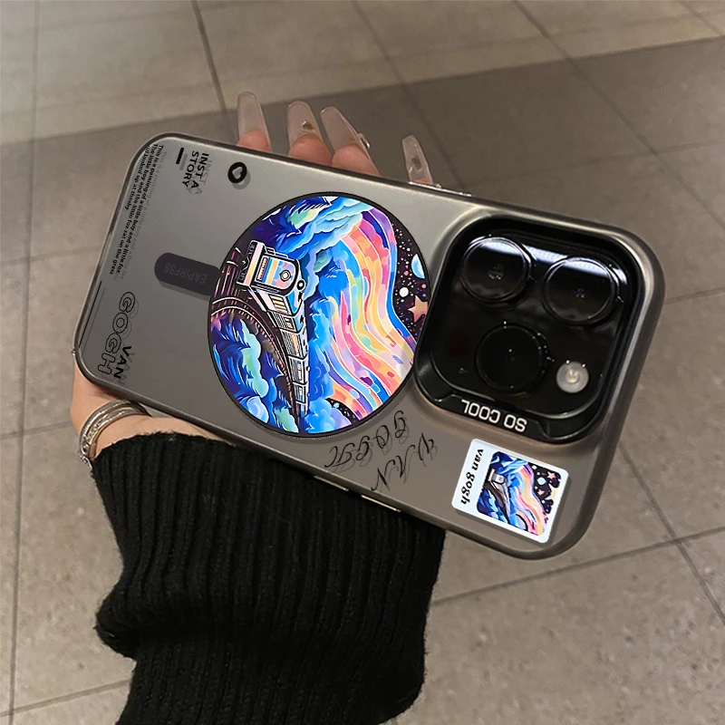 创意火车苹果15PRO/14promax手机壳适用Piphone13/12高颜值保护壳